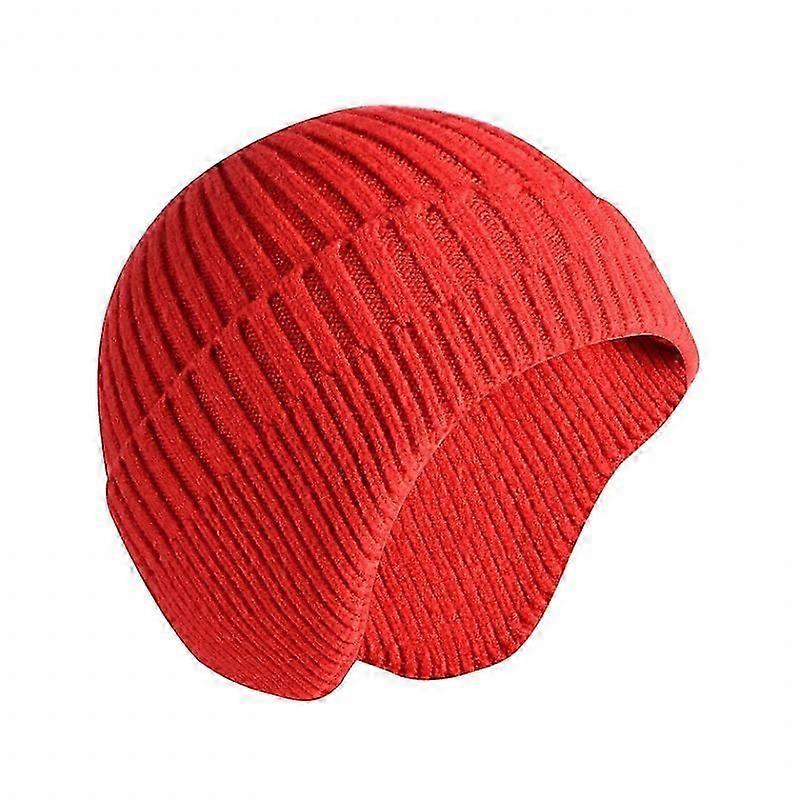 Erkekler Örme Şapka Kadınlar Earflap Kış Şapkalar Erkek Yün Kap Sıcak Kafatası Kap Kulak Isıtıcı ile Slouchy