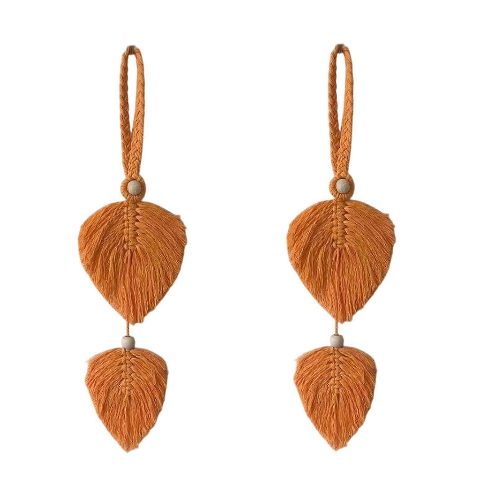 2 stk boho gardin tiebacks blad form håndverk for stue kontor gårdshus