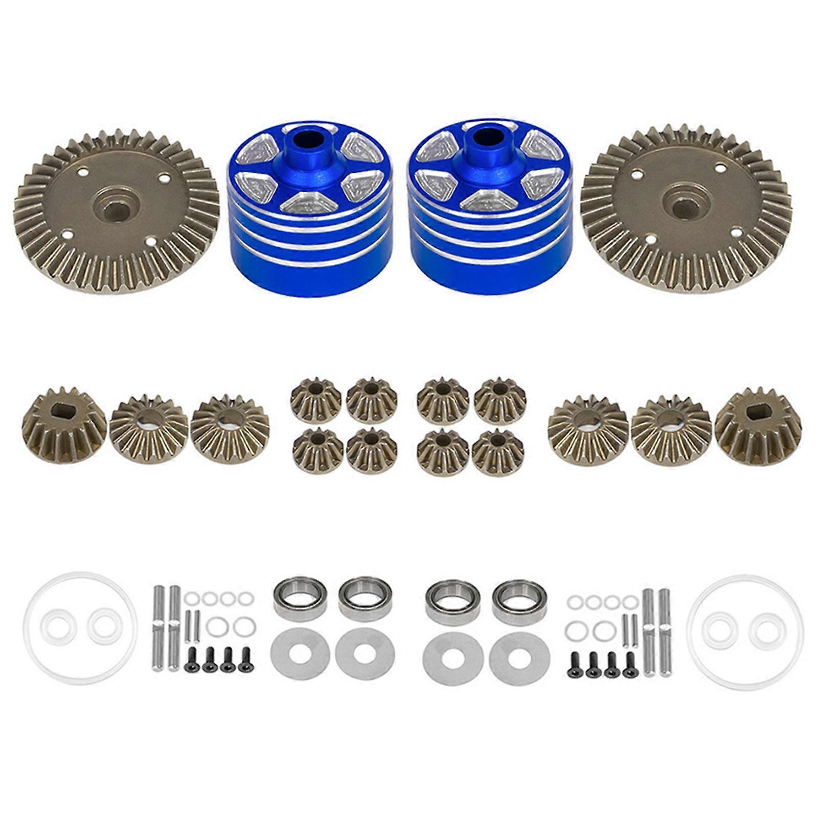 Differential Gear 39T XV02 TT02 MB01 BT01 XM01 Gear Accessories for Tamiya(Blue Front and Rear Pair of Differential Housing Gears)
