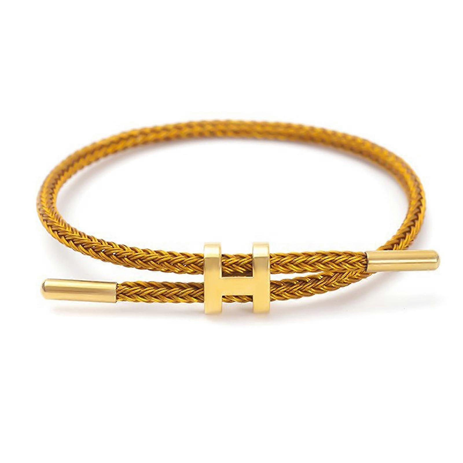 Women's Adjustable Charm Bracelet 18k Gold-Plated Buckle Design Elegant Gift Jewelry for Her
