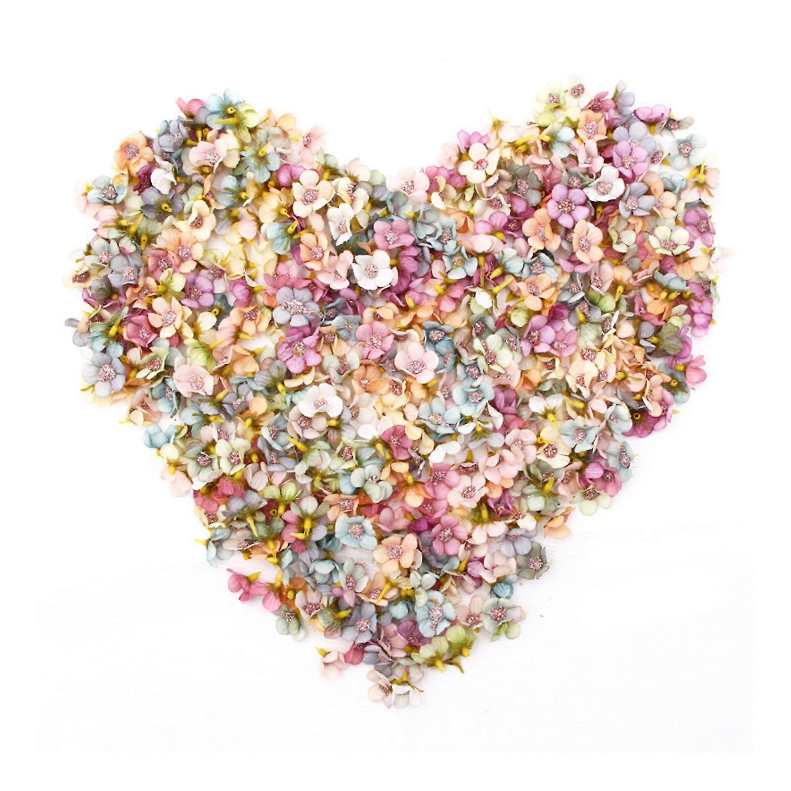 50Pcs Multicolor Mini Artificial Silk Daisy Heads for DIY Projects