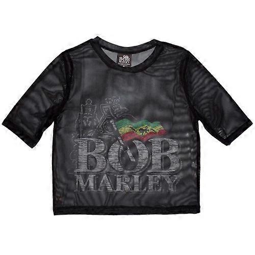 Bob Marley Womens/Ladies Mesh Crop Top