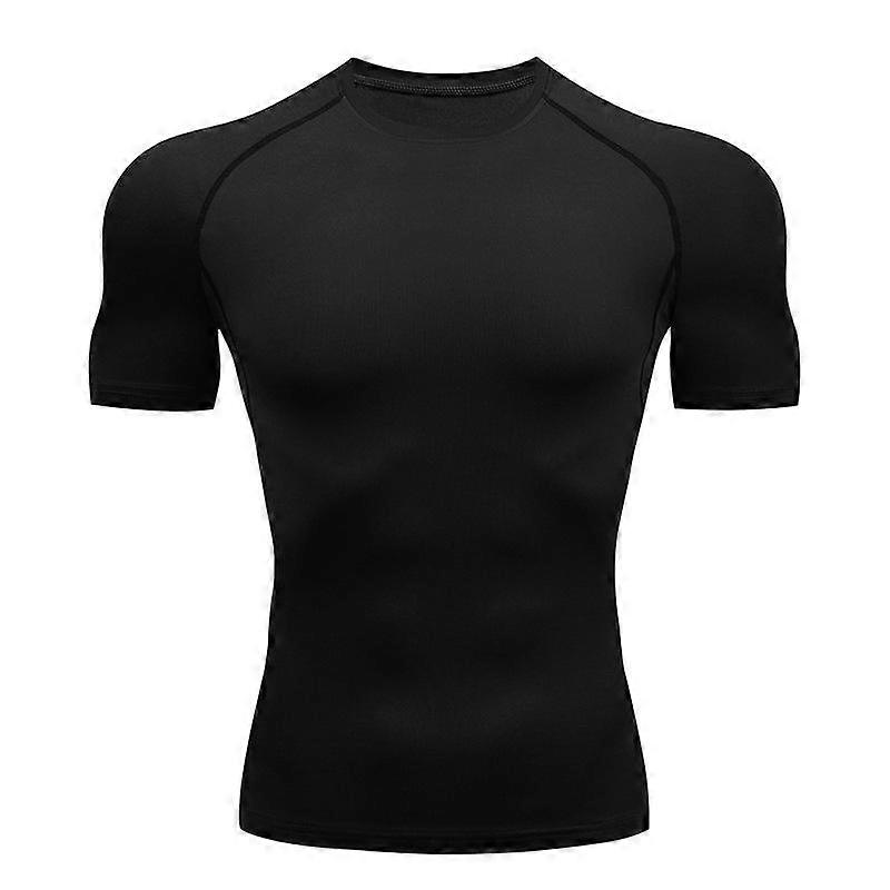Men's Compression Shirts Athletic Quick Dry Breathable Rash Guard Athletic Tight Workout Tops Summer