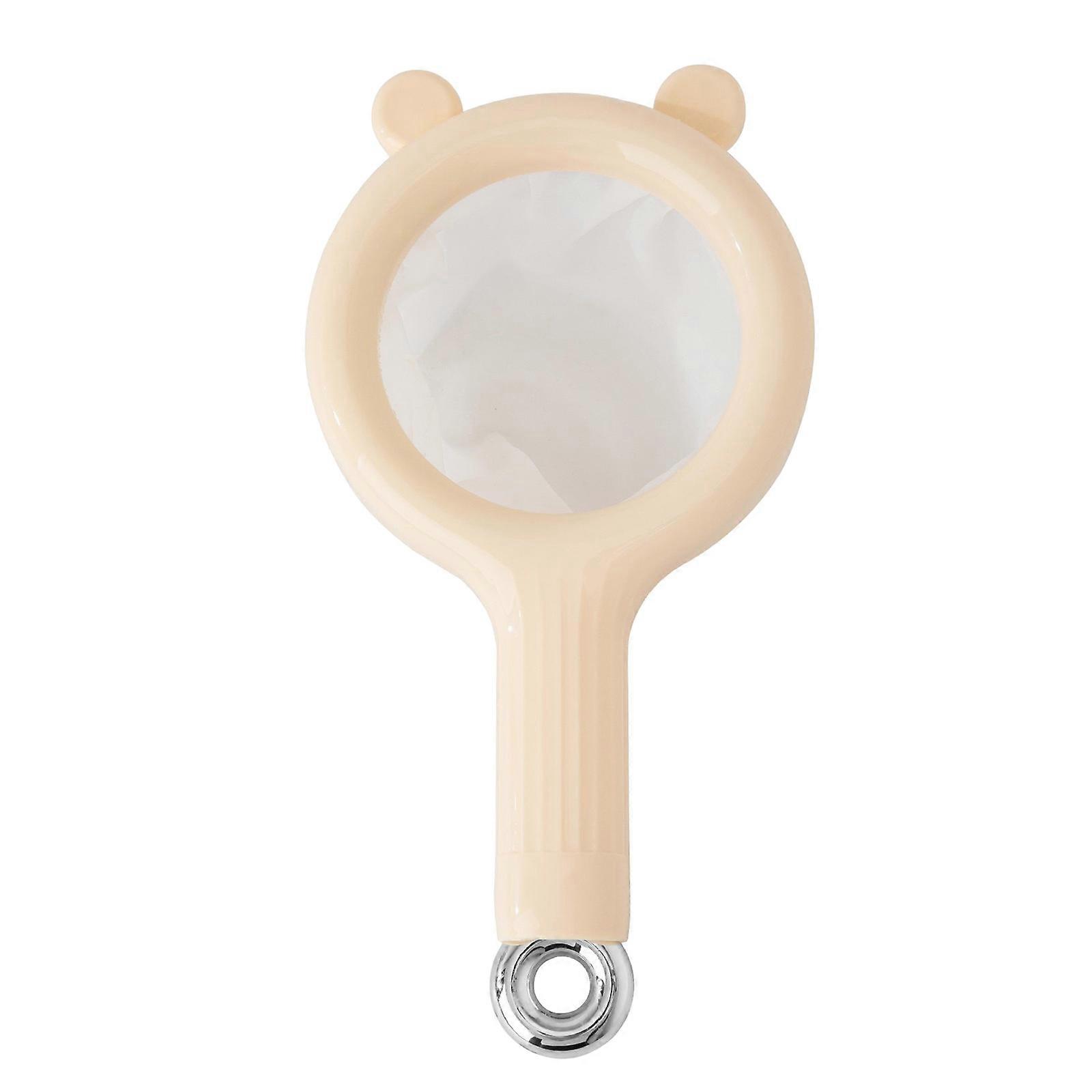 Fine Mesh Strainer Nylon Food Yogurt Mesh Sieve Plastic Mesh Colander with Handle for Filtering Juice Milk Honey Wine Beige
