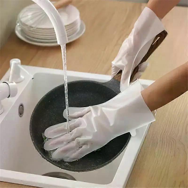 Gants de vaisselle imperméables Résistant à l’usure Durable Flexible Résistant à l’huile Matériau sain Gants en latex pour le nettoyage Durable Doux