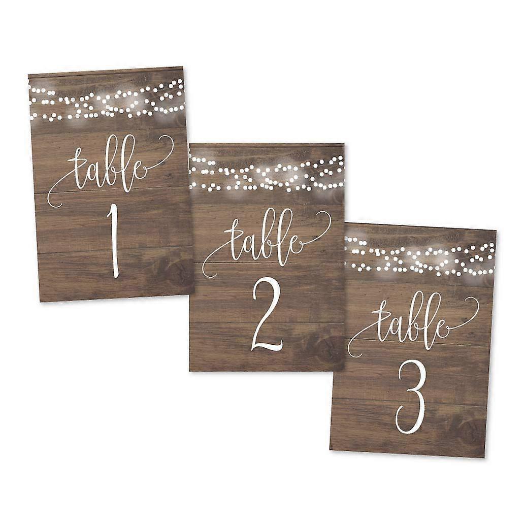 Rustic Wood Table Number Signs for Wedding Party Decor – 5x7 Inches, Natural Finish, Stylish Centerpiece Markers