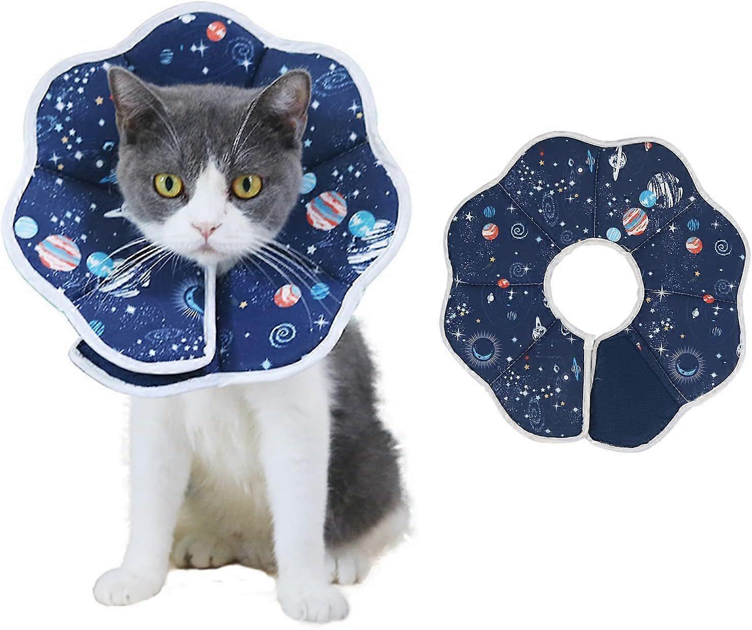 Cat Dog Collars, Cat Anti-Bite Protection Collars, Cat Recovery Cone, Soft and Comfortable Neck Pillow, Adjustable Comfy Cone Recovery Collar for Cats