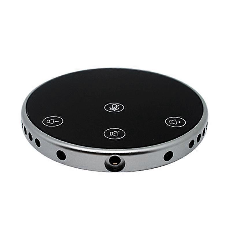 Conference Speaker Microphone USB Mic Desktop Omnidirectional Voice Pickup Touch Keys with 3.5mm Au