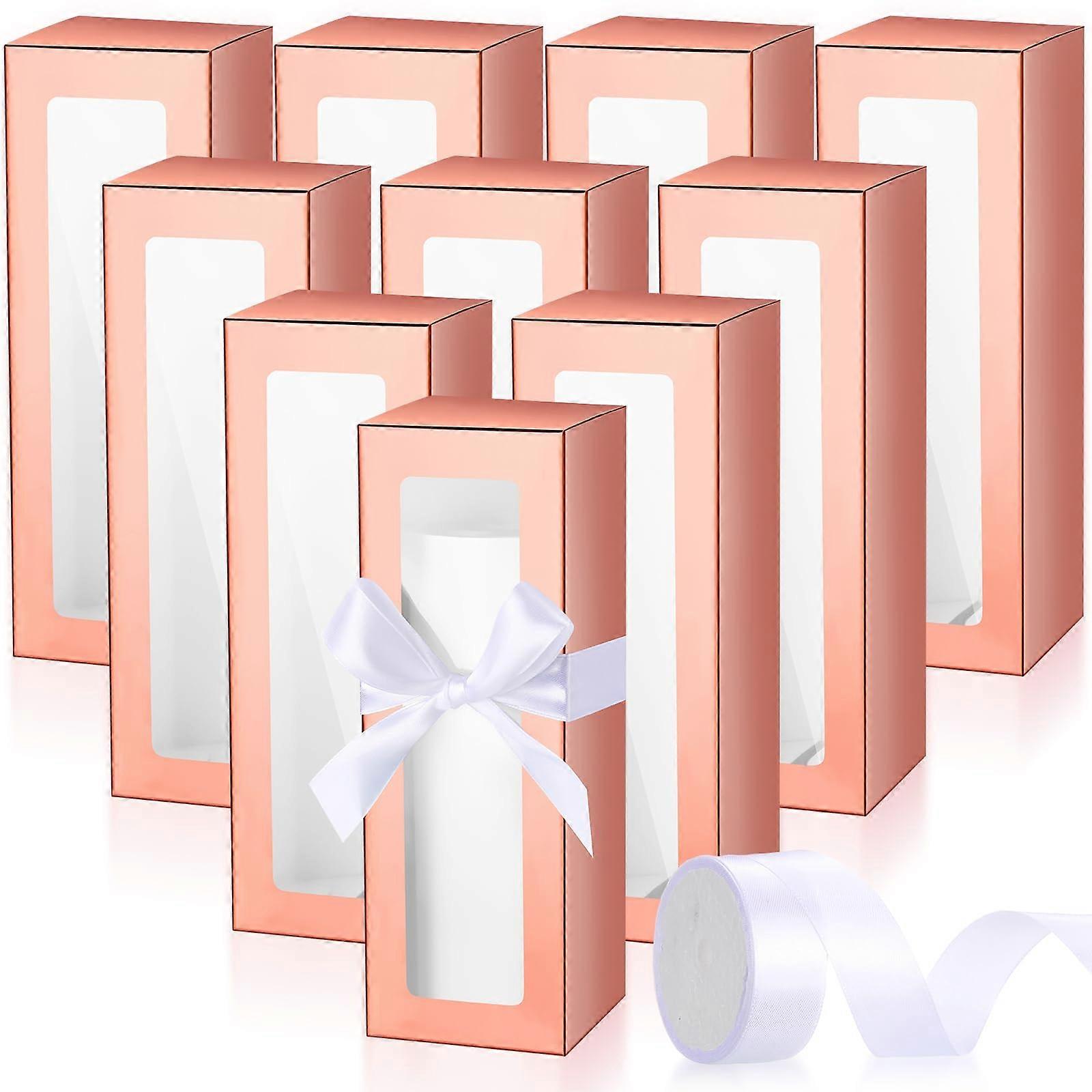 36-Pack Sublimation Gift Boxes for 20 oz Rose Gold Tumblers - Durable Wrapping Set with Customization Options