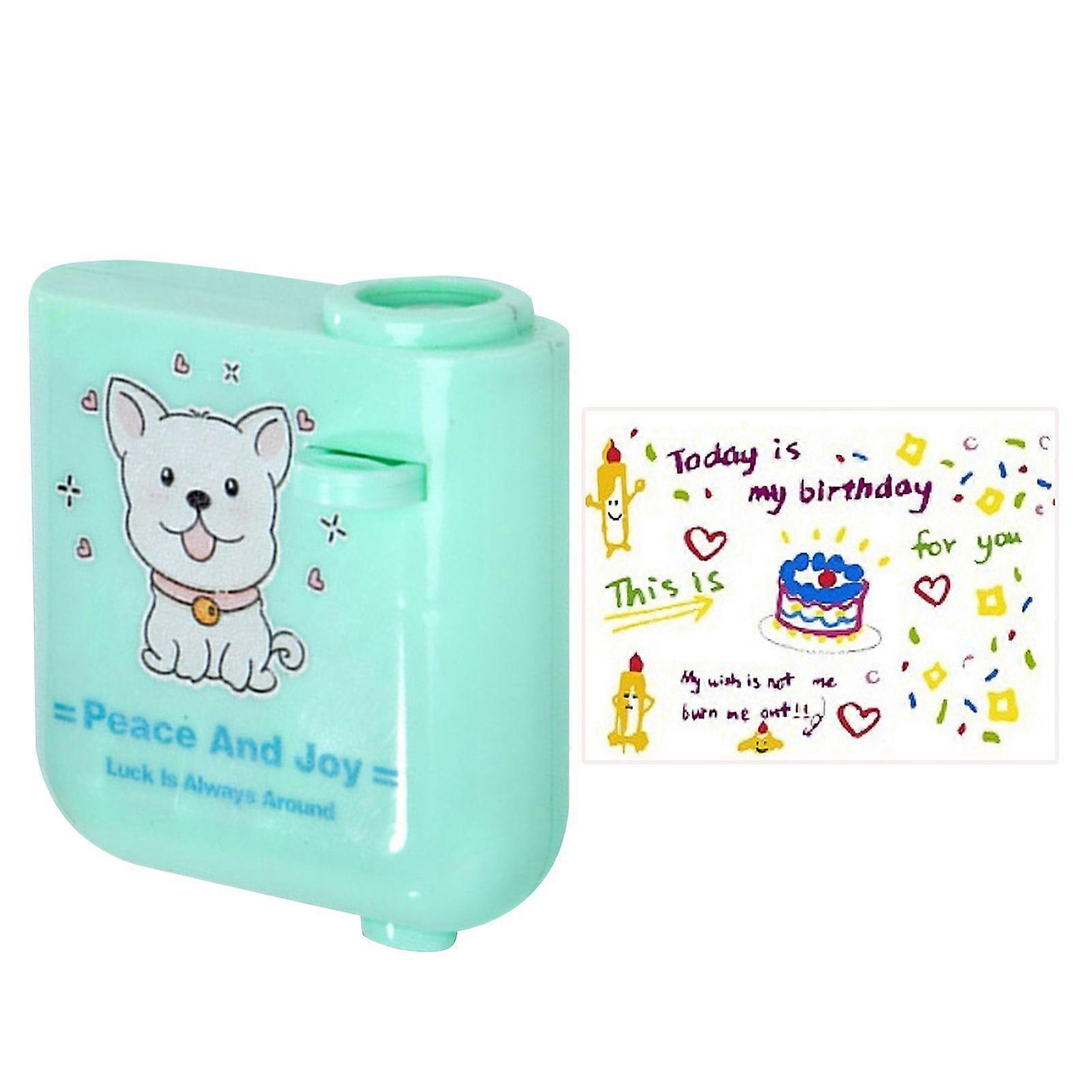 お誕生日おめでとうプロジェクターミニバースデープロジェクションランプポータブルキッズプロジェクションライト家庭用スクエア1グリーン