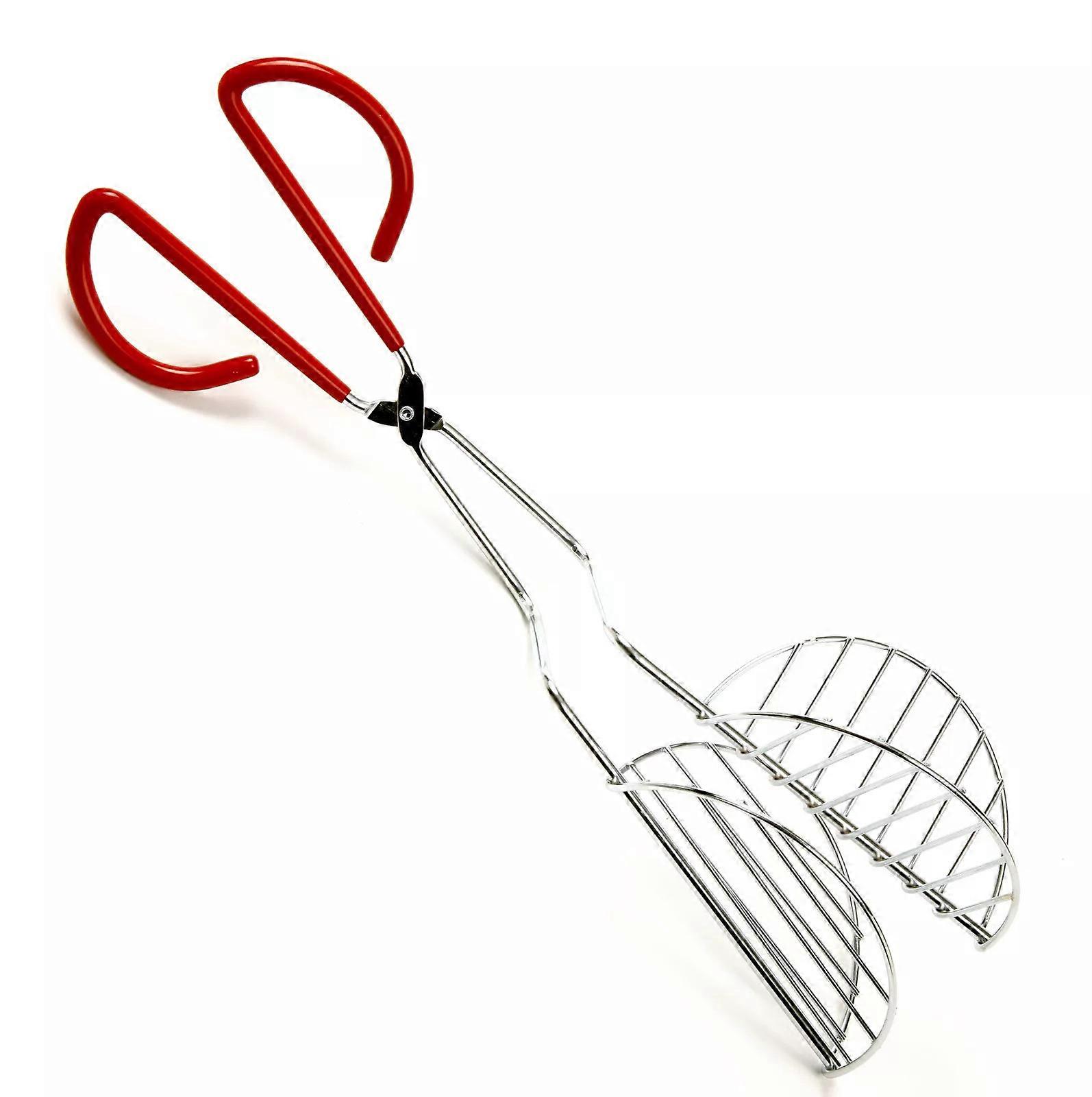 Taco Shell Maker Press Tortilla Fryer Tongs Köksplåtad Stål 13" Lång
