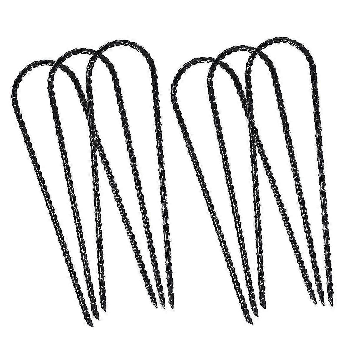 Trampolines Wind Stakes Heavy Duty U Shape Trampoline Stakes Ground Anchors with Sharp End for Camp