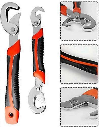 Quick Snap And Grip Wrench Set, Self-adjusting Technology For Mechanical Use, 2Pcs Circular Arc Jaws Adjustable Spanner