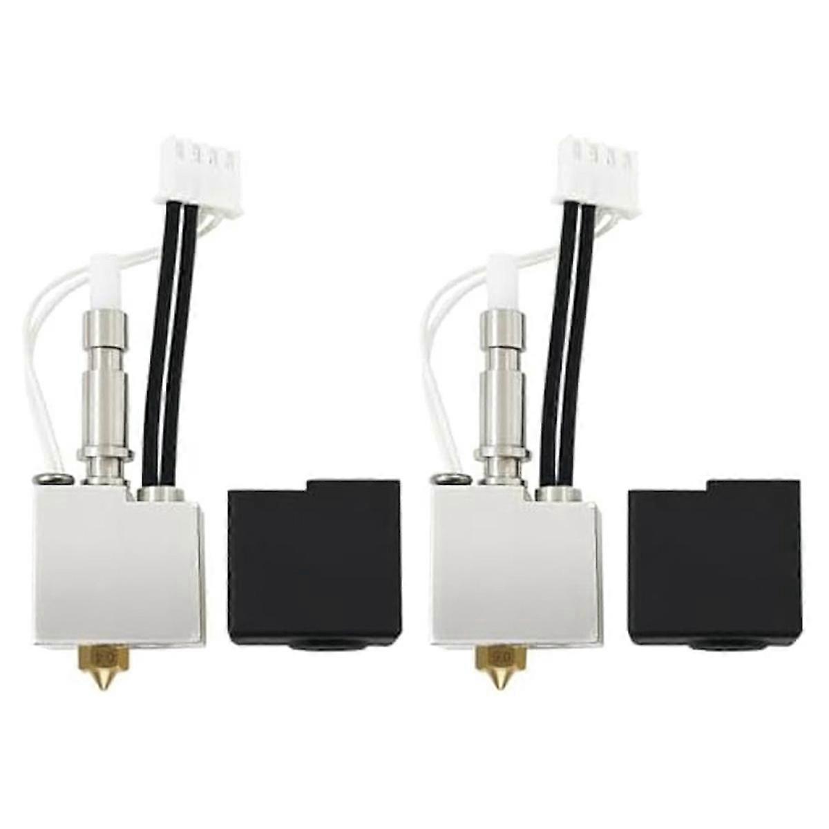 2pcs 3D Printer Extruder Hotend Kit for S1 Hot End with 0.4 and 0.6mm Nozzle,Thermistor,Heater ,Hea