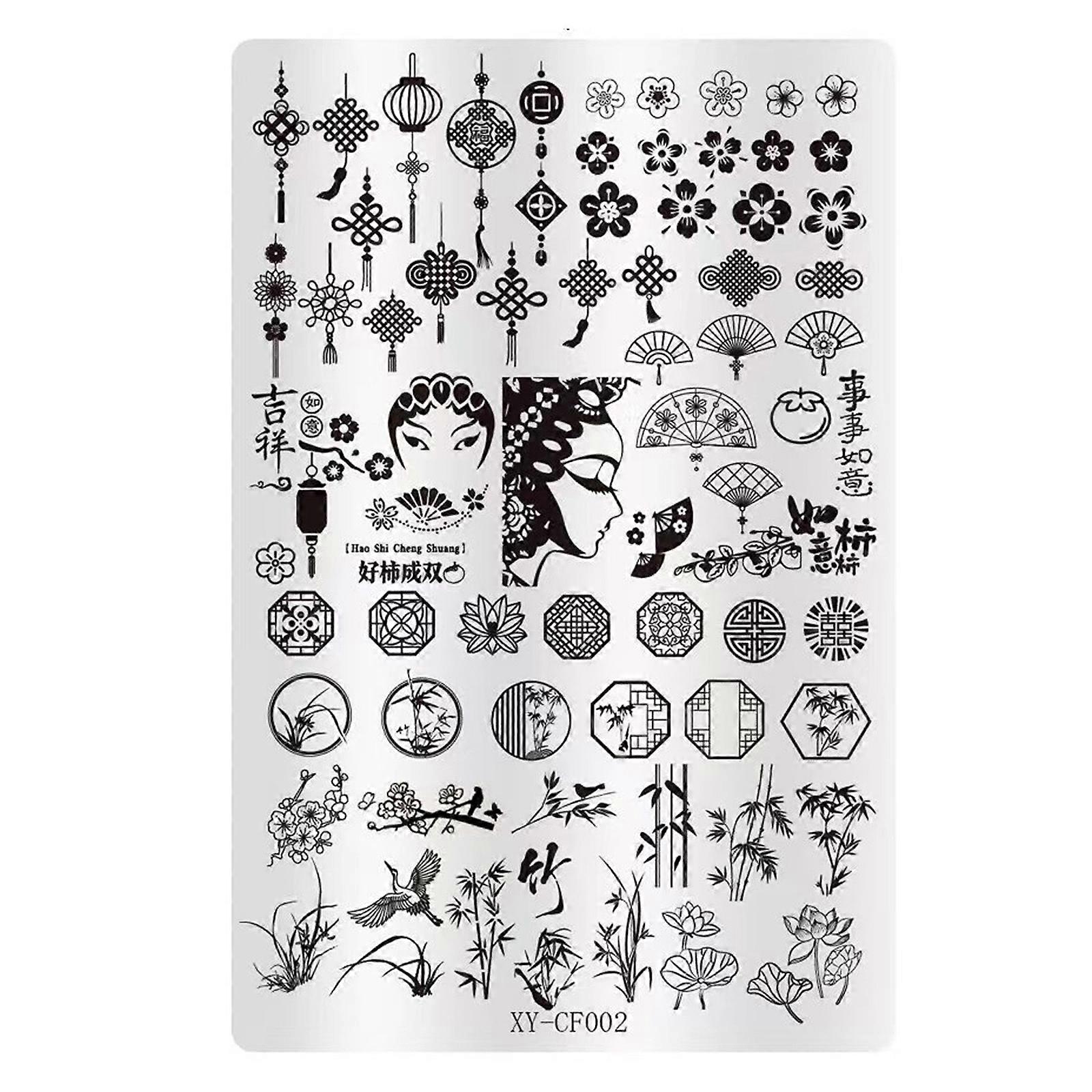 Modern Nail Art Plate With Flower Bows Patterns Nail Stamping Tool Enhancing Your Style At Parties Or Everyday Event