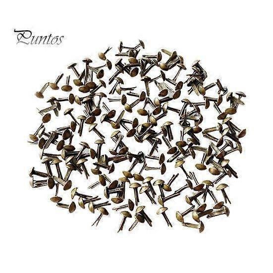 500Pcs Mini Brads Metal Plated Round Paper Fasteners for Paper Craft Scrapbooking DIY Art Handmade Project Decorative Supplies