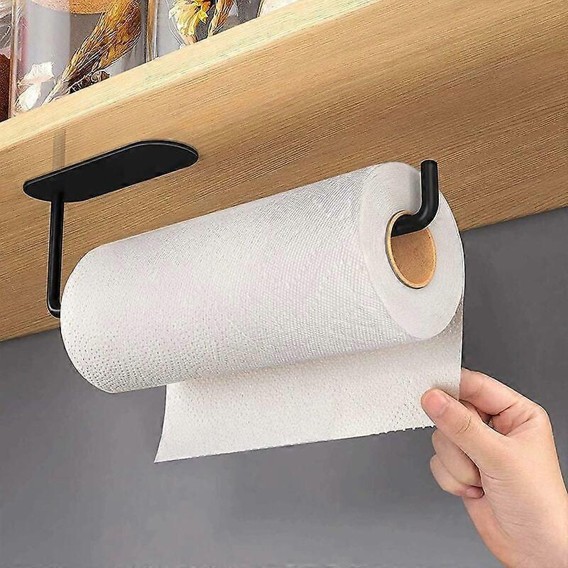 Paper Towel Holder, Easy Installation, Space Saving Design, SUS304 Stainless Steel, Strong Adhesion for Standard Paper Towel Rolls Under Cabinet or