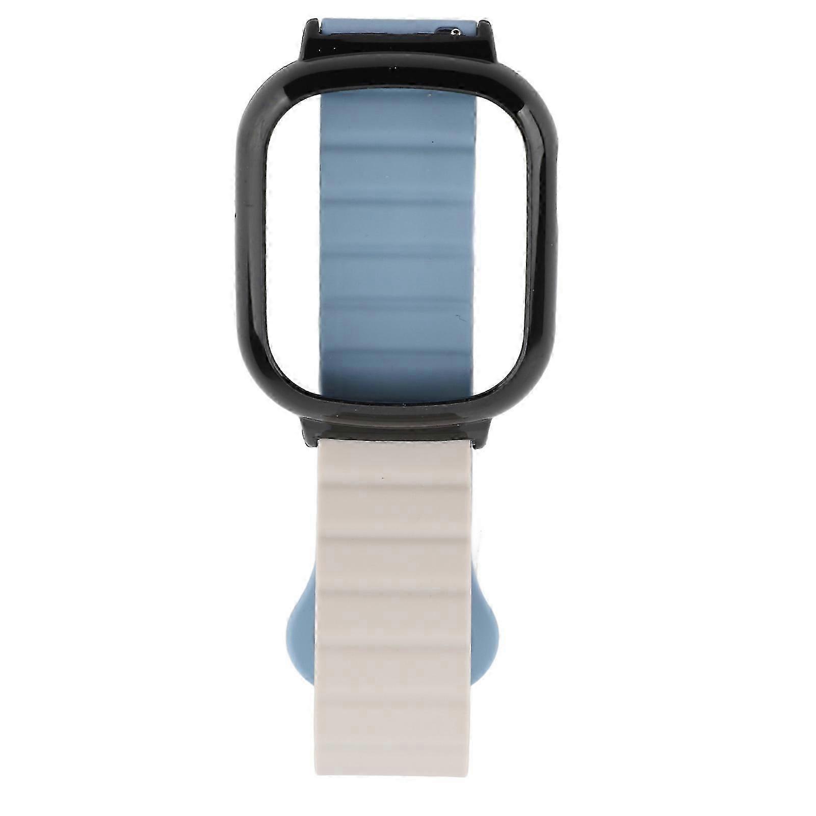 Magnetic Watch Band for Watch 4 Quick Release PC Frame Adjustable Replacement Silicone Watch Strap Blue