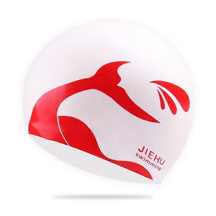 Bonnet de bain en silicone à motif dauphin version agrandie pour homme et femme