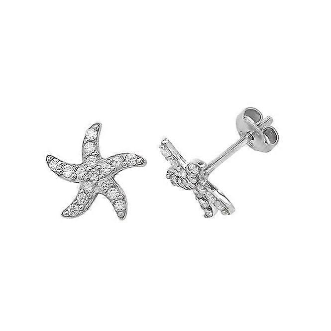 Orecchini a lobo in argento Acotis Starfish G5378