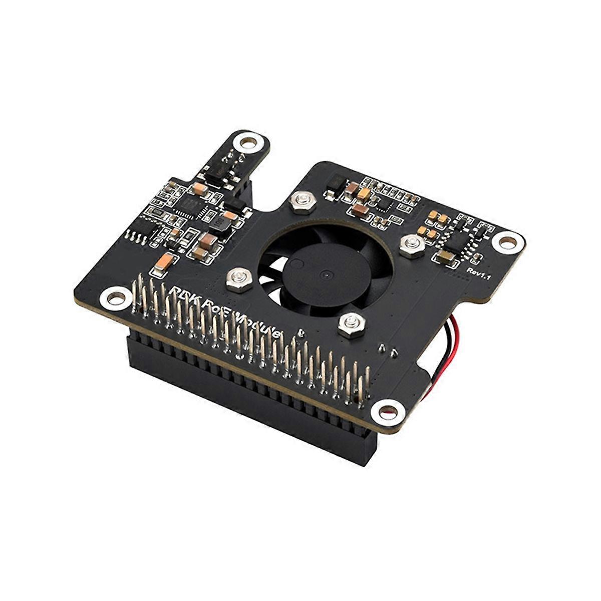 For RDK X5 PoE Expansion Board 802.3af/At High Power Ethernet with Cooling Fan & Metal Heatsink for 
