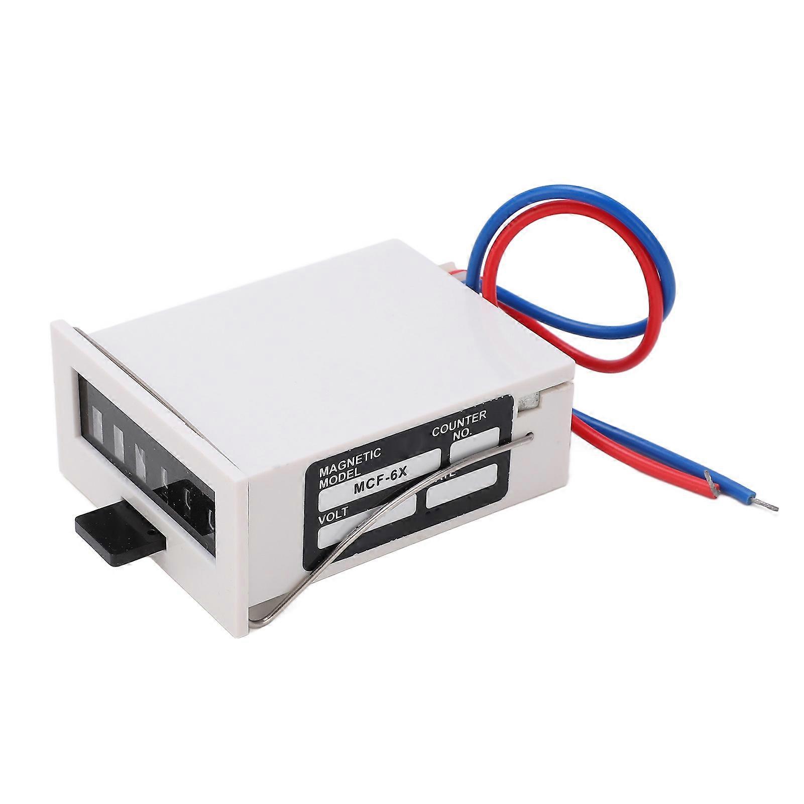 Electromagnetic Counter 6 Digit High Speed Accurate Electronic Pulse Counter for Chemical Textile Machinery DC12V 