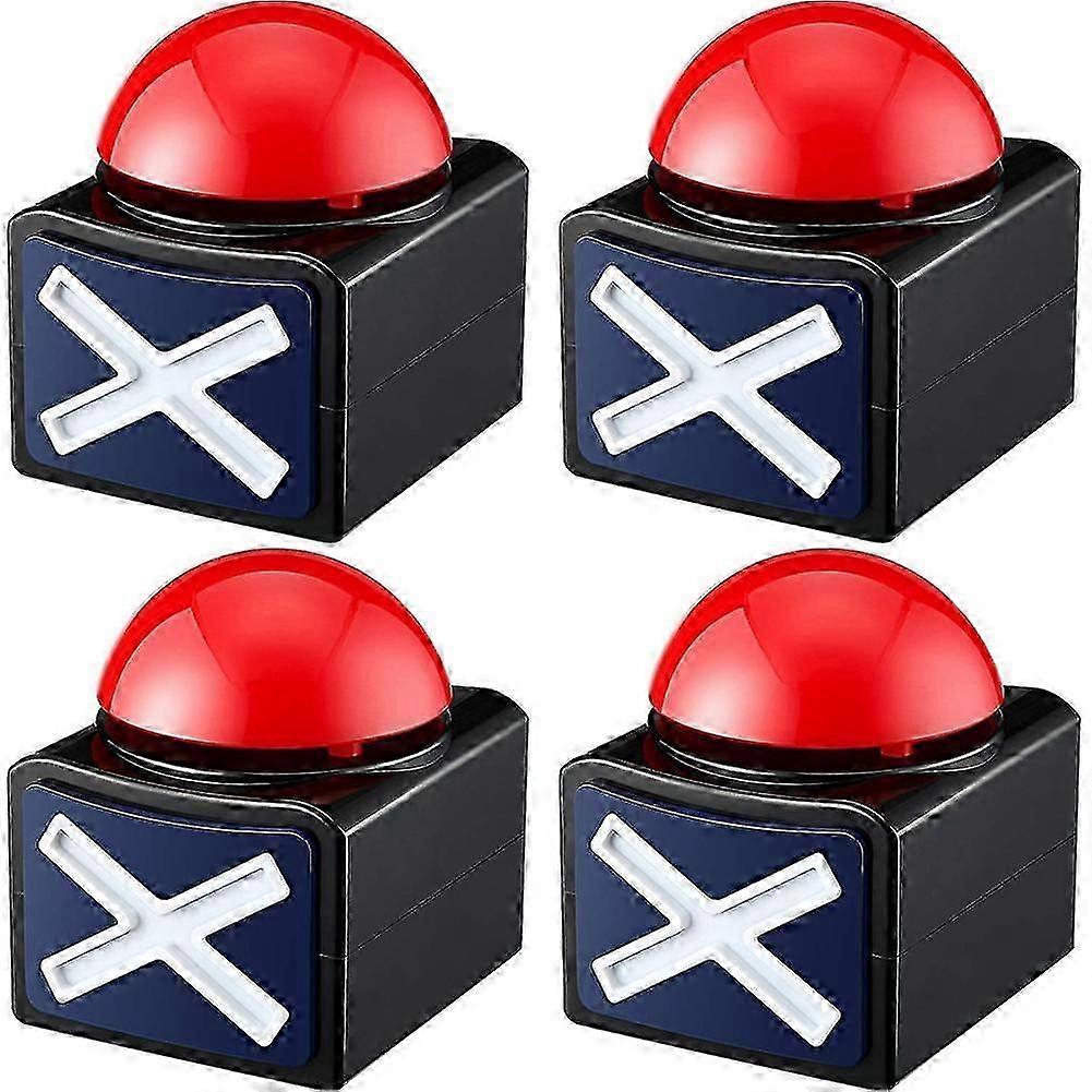 4pcs Game Buzzer,game Buzzer Alarm Sound Play Button With Light Trivia Quiz Got Talent Buzzer Game