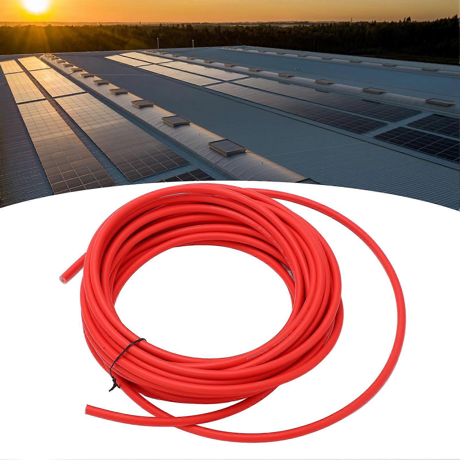 Solar Panel Wire 6mm² Red XLPE Copper 20m High Temp Cable