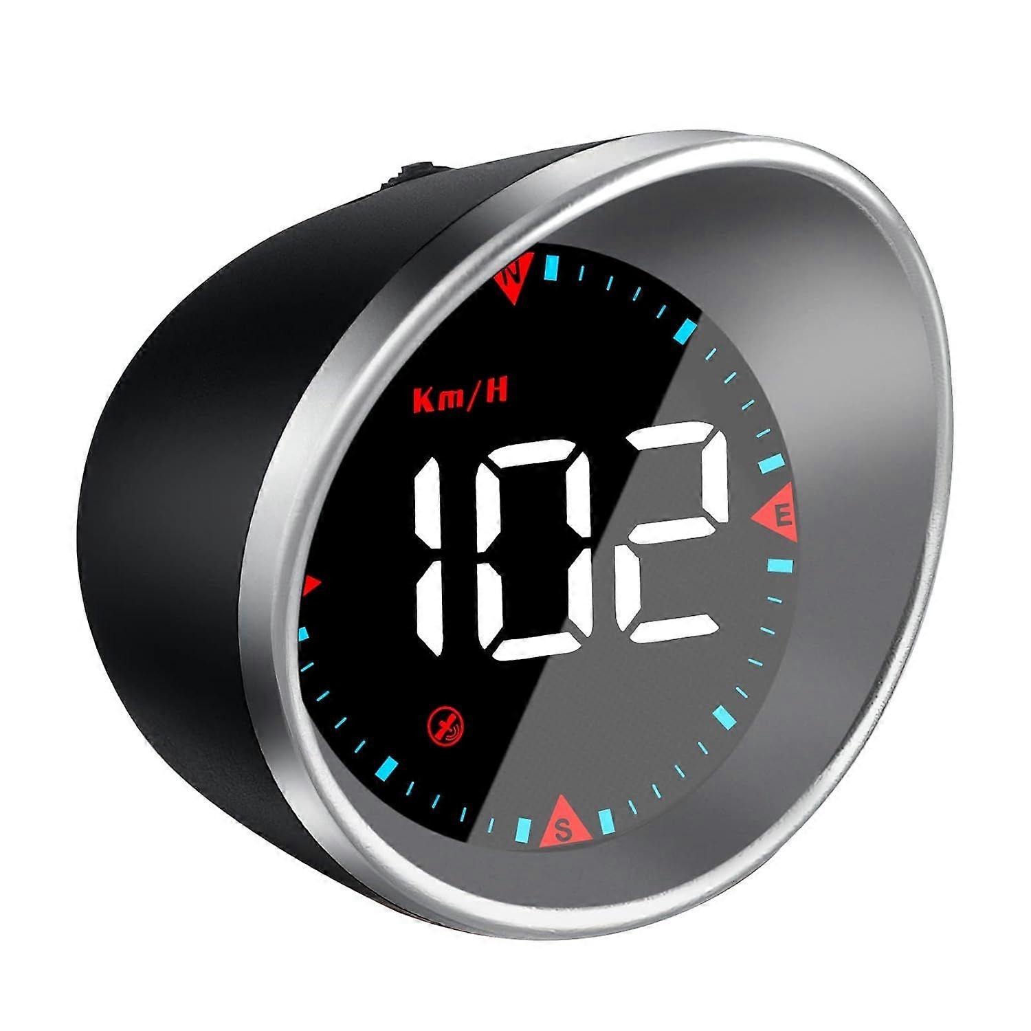 Car HUD Speedometer - Universal Windshield MPH/KM Display - Digital Speedometer - GPS Speed Detector - Speeding Alarm, USB Plug and Play