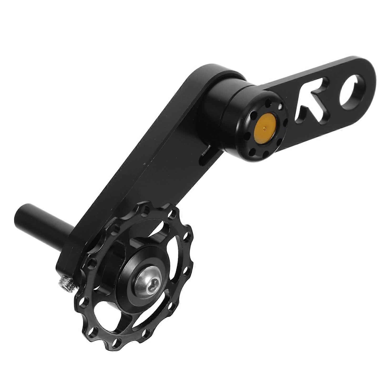 Aluminum Alloy Bike Chain Tensioner Single Speed Chain Tug Adjuster for Folding Bicycles, Black Chain Guide