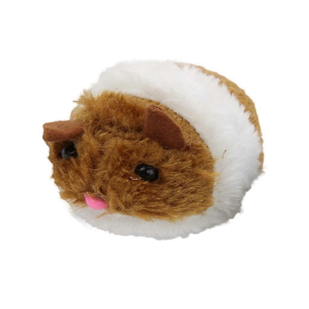 Lovely Cartoon Mouse Shape Plush Pull Rope Clockwork Vibrating Toy Pet Cat Interactive Tool Comfortable