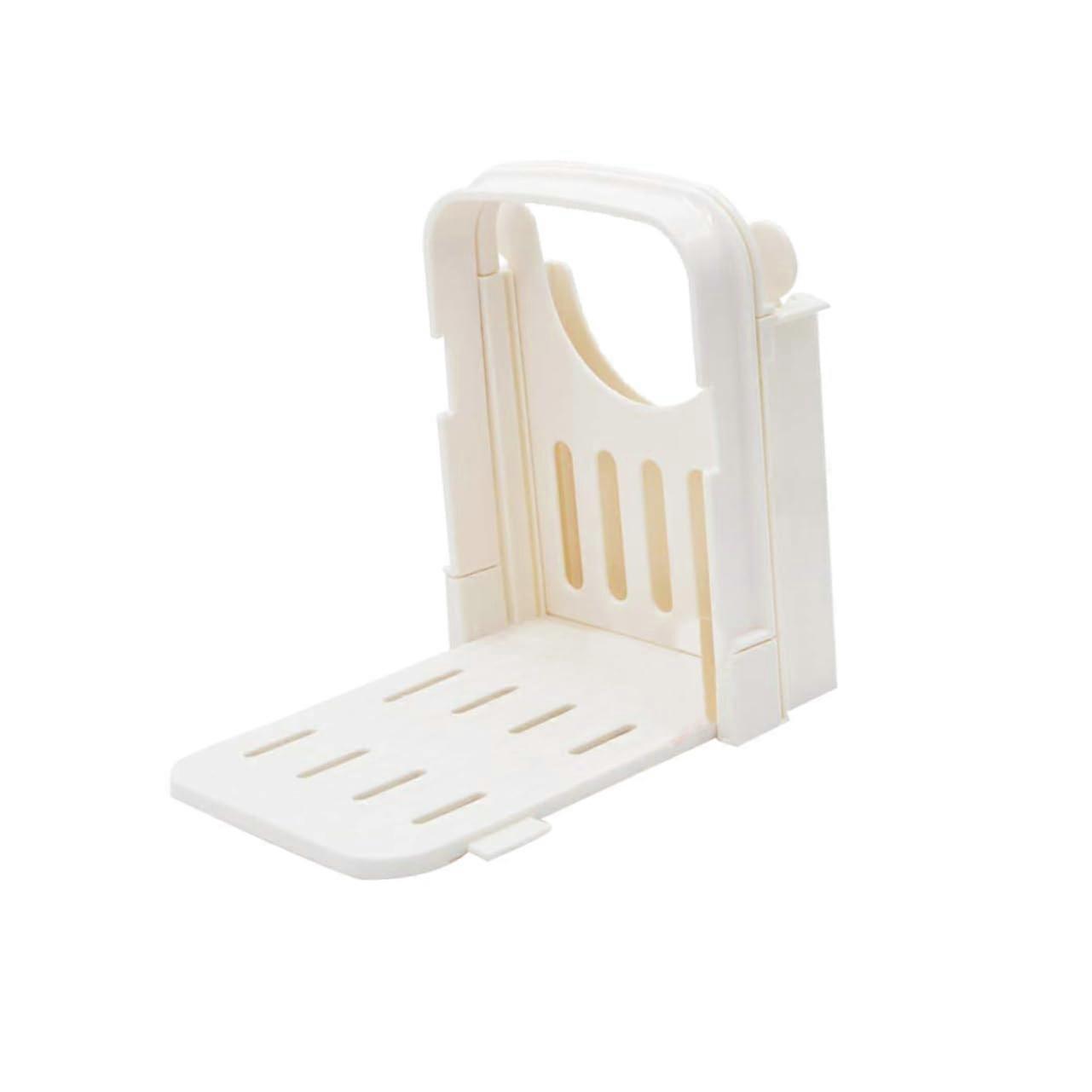 Plastic Bread Slicer Manual Cutter for Loaves and Bagels, Foldable Resin Design for Easy Storage, Home Use