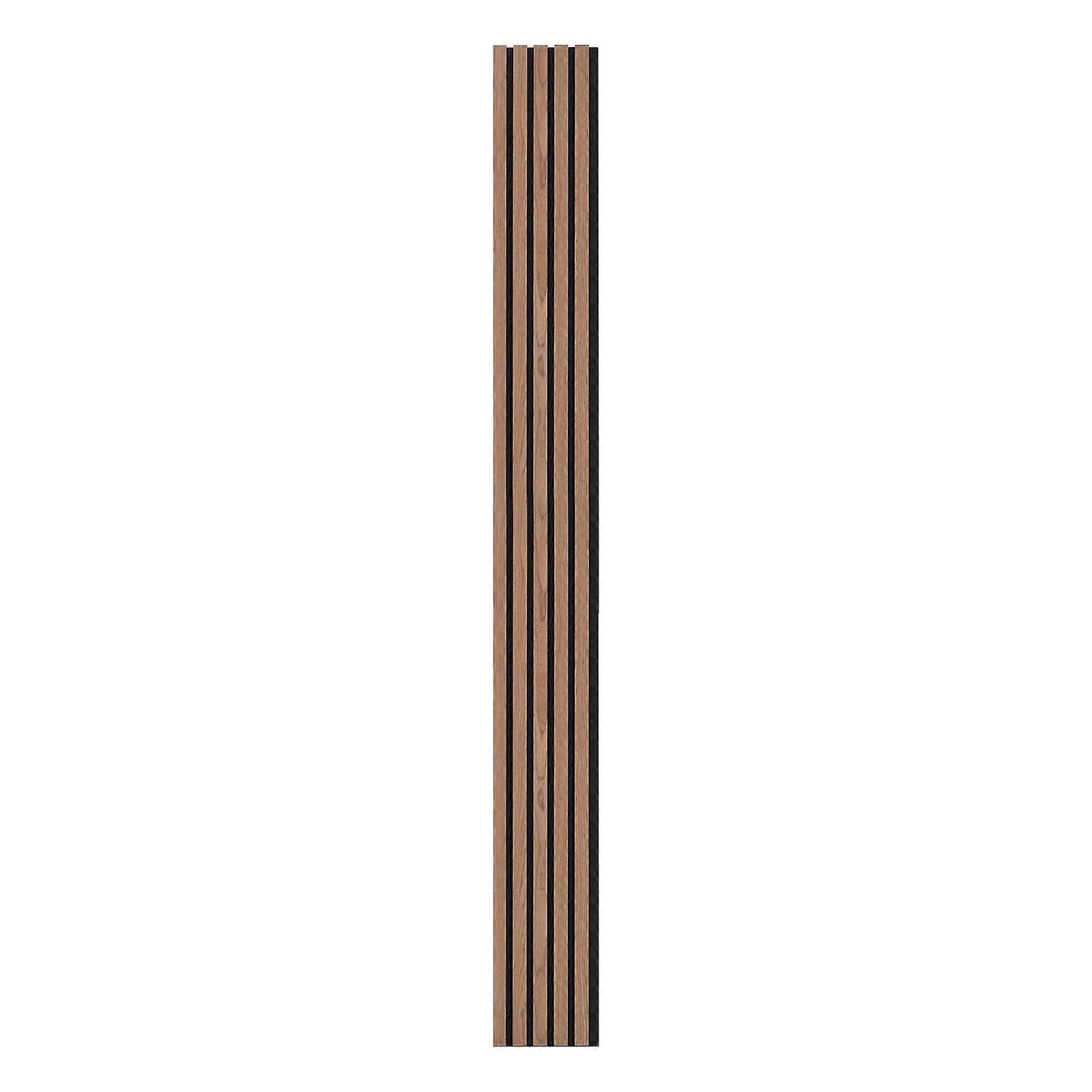 Akustiska paneler i trälamell, 7,9 x 94,5 tum, MDF accent väggpaneler i trä, väggpaneler i konstträ, valnöt