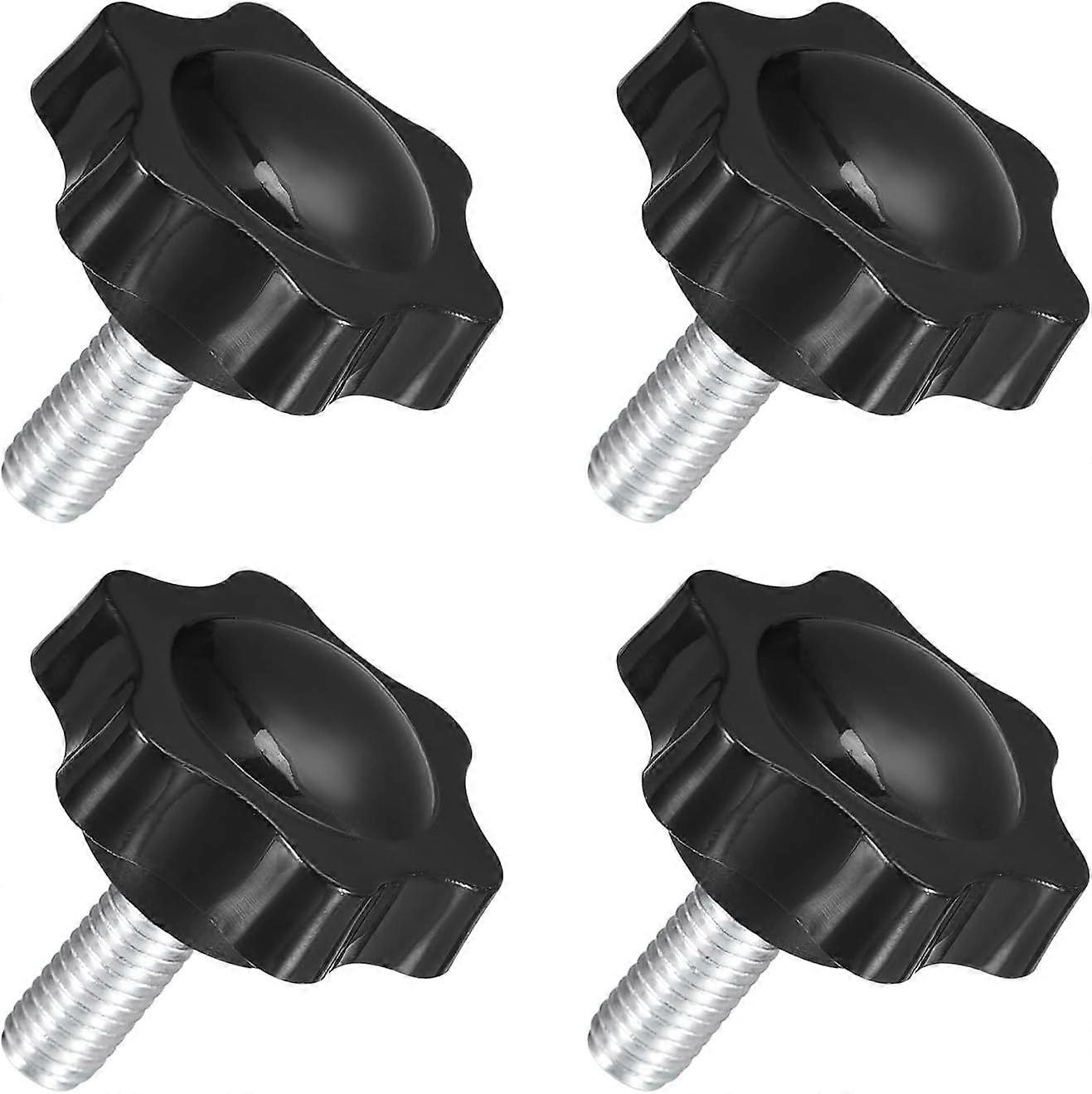 4Pcs M8 x 20mm Star Knobs, Plastic Hexagon Hand Screw Tightening Knob for Parasol Base Replacement