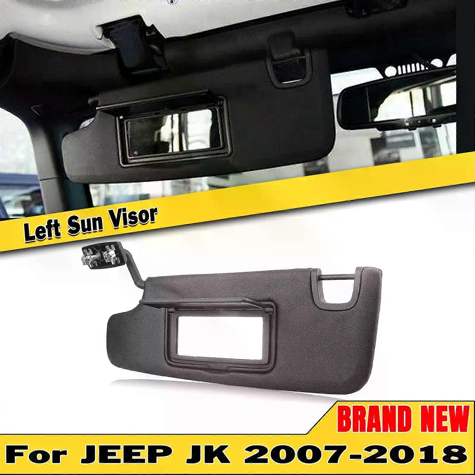 Unbrand compatible for Jeep Wrangler JK 2007-2018 Black Sun Visor Left Driver Front Window Shade Shi