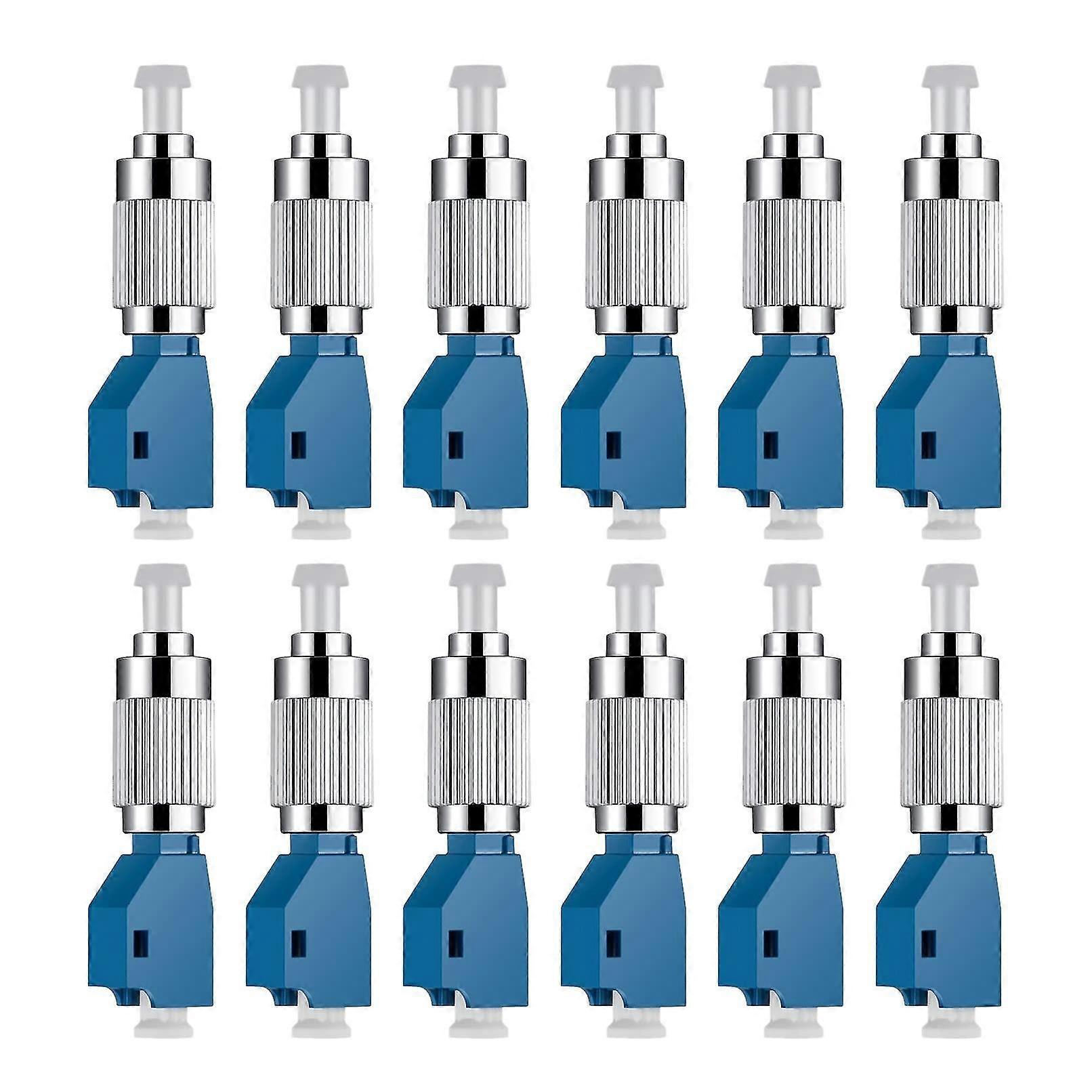 12 Pcs Visual Fault Locator Adapter Fiber Optic Connector Single Mode 9/125Um FC Male to LC Female