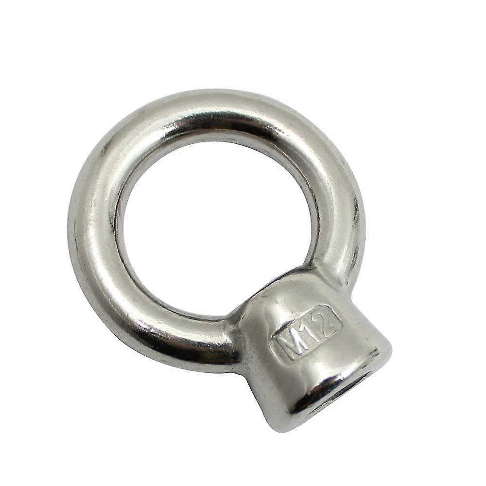 DWZ 5PCS JIS1169 Lifting Eye Nut Ring Loop Hole Thread Nuts 304 Stainless Steel M6 M8 M10 M12 For Marine Hardware (Size: M6)