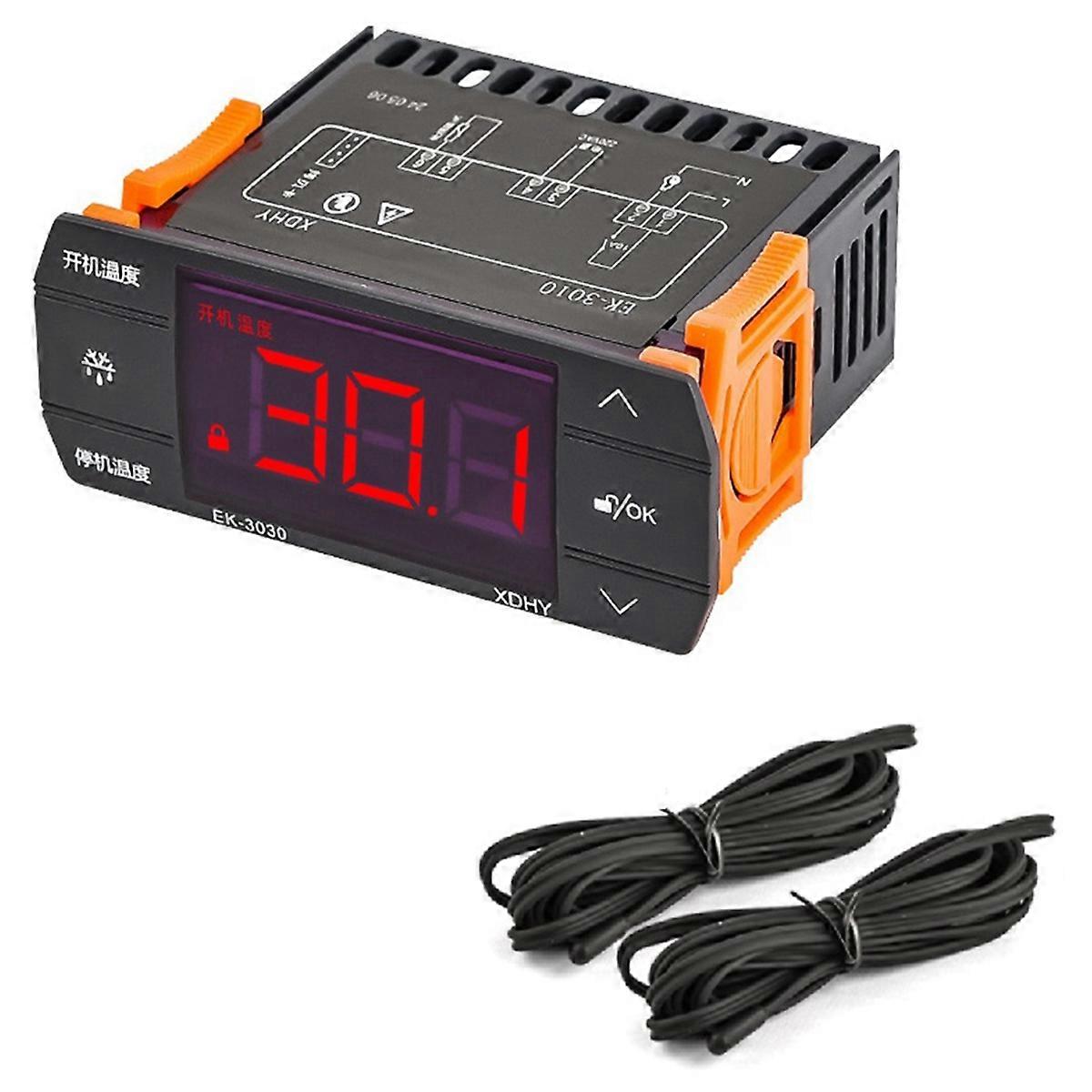EK3030 220V Refrigerator Freezer High Precision Thermostat Refrigeration Defrost Controller Island