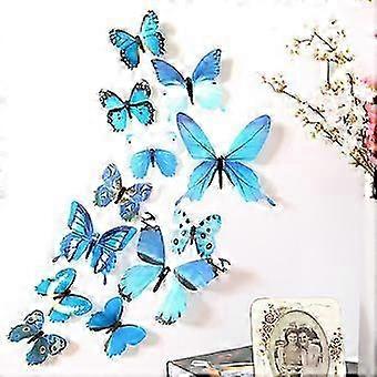 PVC Mural Glossy Simulation Butterflies Set Of 12 Colors Realistic Home