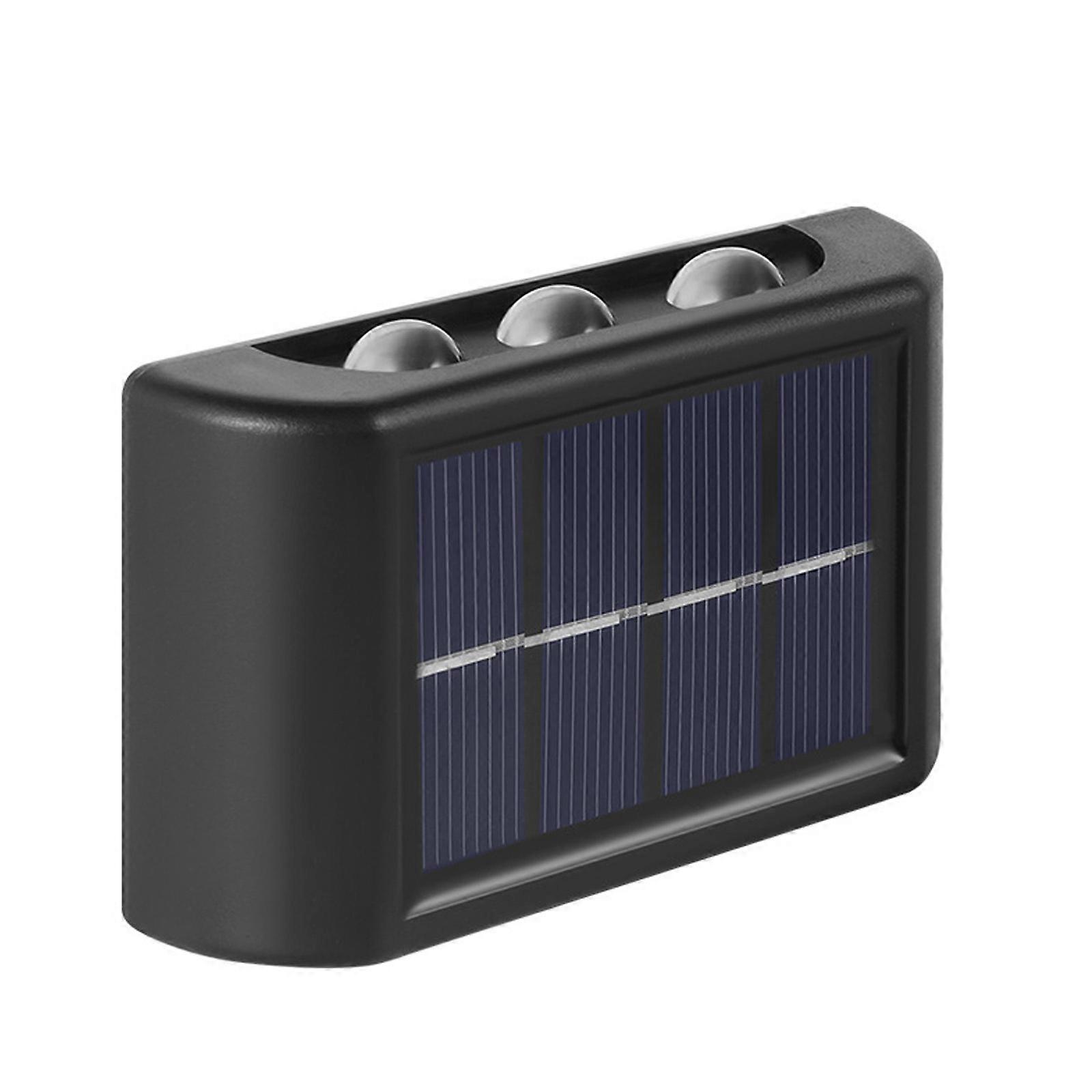 Lumină solară de perete 6 LED-uri Lumină caldă Nu este nevoie de cablare Impermeabil pentru utilizare în aer liber în grădini și terase Multicolor