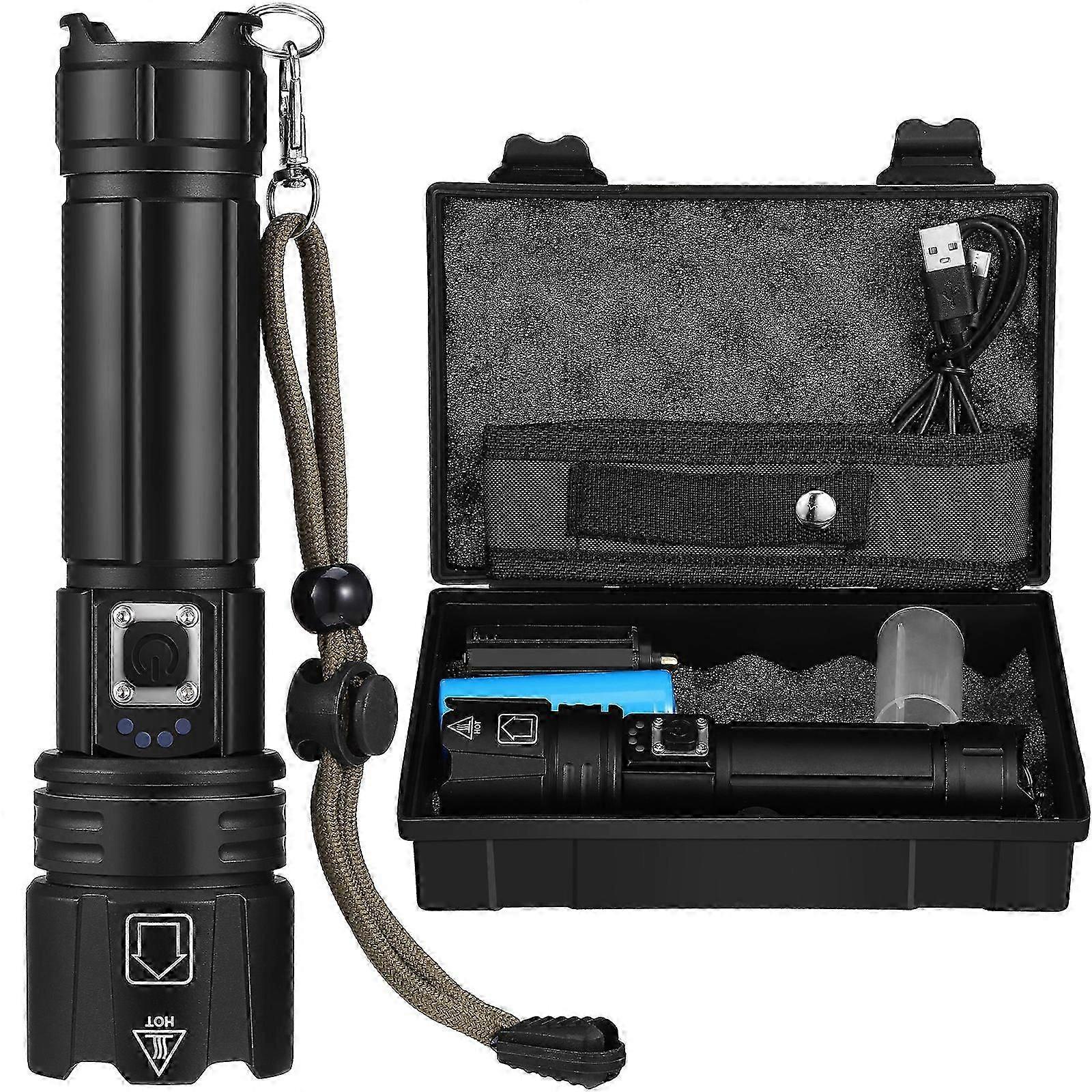 Flashlight Rechargeable Flashlight Led Torch Flash Light High Lumens Flashlight 5000mAh