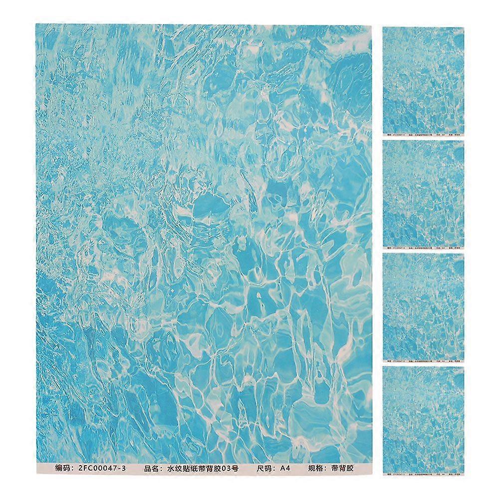 5pcs Micro Landscape Model Material Diy Handcraft Simulation Water Ripple Paper For Sand Table Decoration