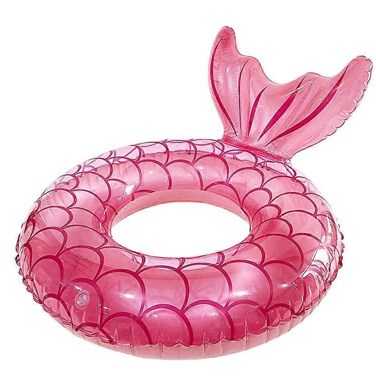 Inflatable Mermaid Swimming Ring with Backrest PVC Pool Floats for Adults 80