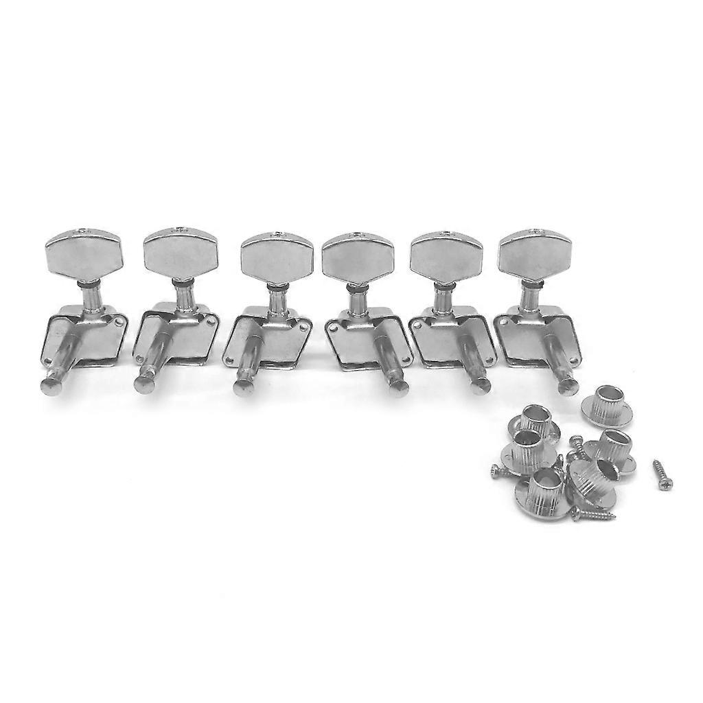 Classic Tuning Machine Heads, Semi-closed Accessories, Guitar String Knob,Silver Tuning Keys, Classical Guitar Knob Silver