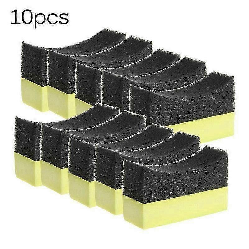 10Pcs Car Wheel Washer Tyre Tire Dressing Applicator Sponge Curved