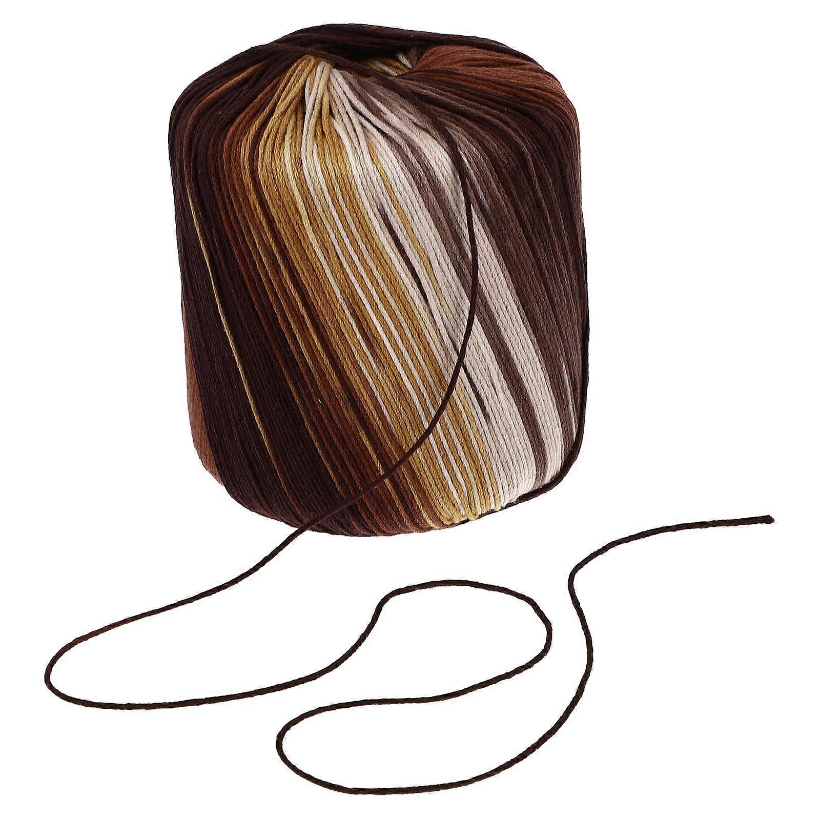 Gradient Brown Crochet Yarn Roll Soft & Durable Hand Knitting Material for DIY Sweaters, Hats, Scarves, Shawls and Versatile Crafting Projects