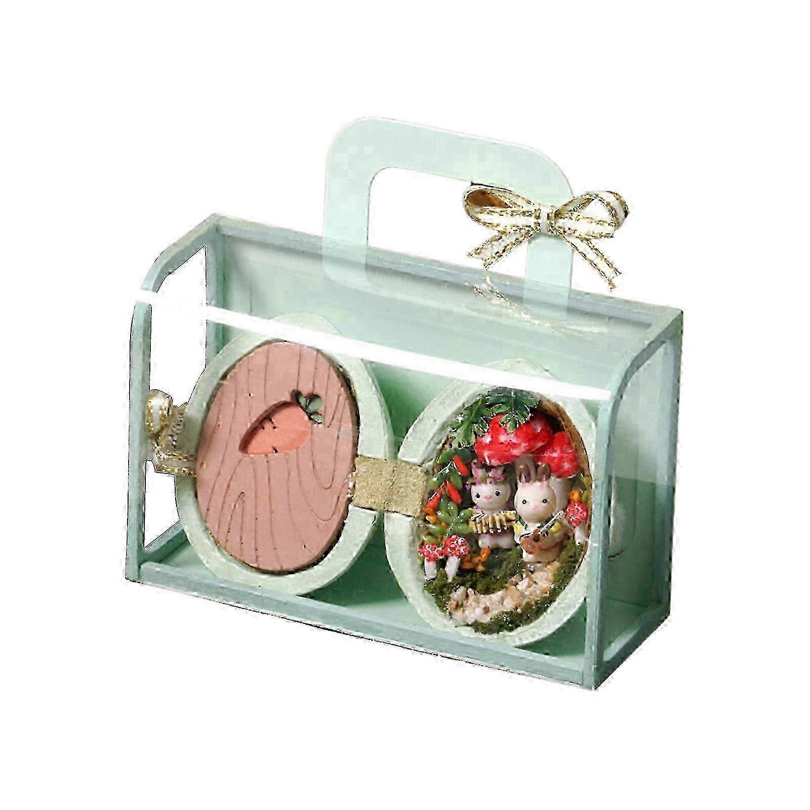 2025 Micro World Children's Creative Handmade diy House Model Walnut