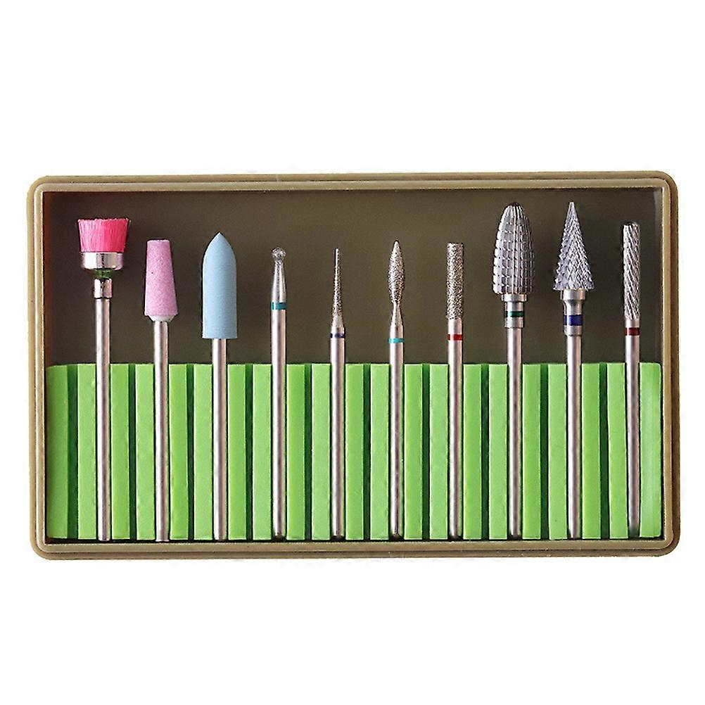 Nail Grooming Set Featuring Robust Ceramic Bits for Artistic Designs