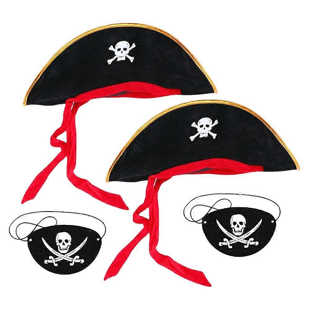 Halloween Pirate Hat & Eye Mask Costume Set for Parties & Photo Sessions – Comfortable & Breathable Design
