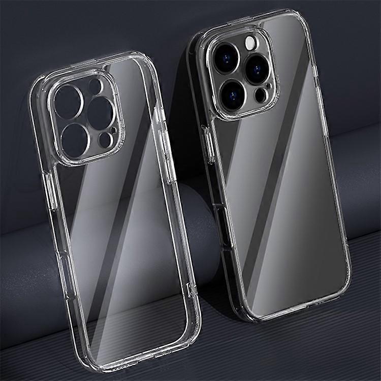 Compatible For iPhone 13 Pro Case Tempered Glass+TPU Shockproof Corner Phone Cover